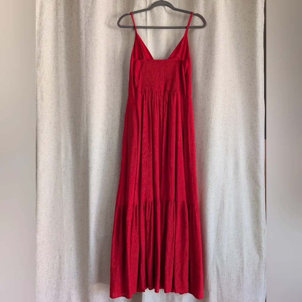 Abercrombie & Fitch Crinkle Textured Button Through Maxi Dress NWT Size MT
